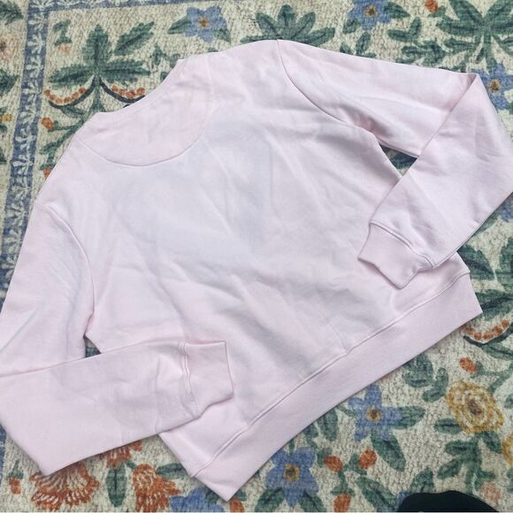 Carven Embroidered Heart Sweatshirt Sweater Pullover NWT XS Light Pink - Picture 7 of 8